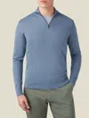 Luca Faloni Quarter-zip Jumper In Azure