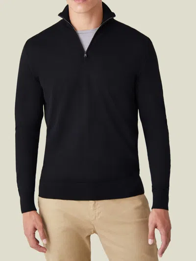 Luca Faloni Silk-cashmere Zip-up In Black