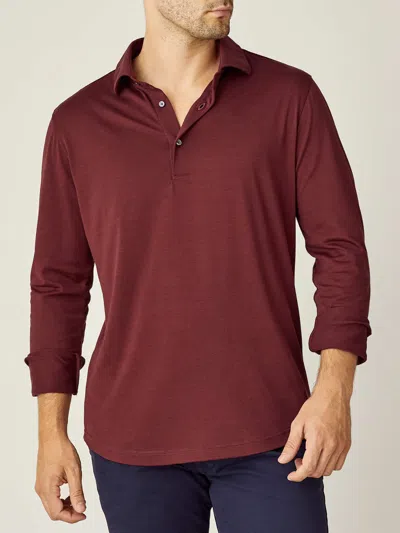 Luca Faloni Silk-cotton Amalfi Polo Shirt In Lava Red