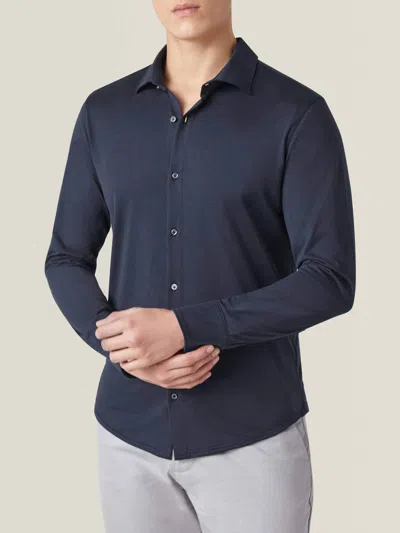 Luca Faloni Silk-cotton Como Shirt In Blue