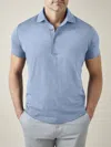 Luca Faloni Silk-cotton Polo In Blue