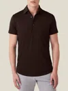 Luca Faloni Silk-cotton Polo In Brown