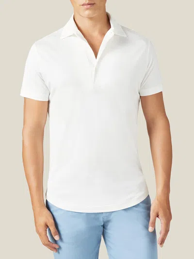 Luca Faloni Silk-cotton Polo In White