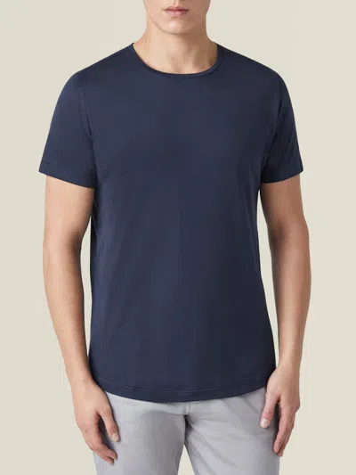 Luca Faloni Silk-cotton T-shirt In Midnight Blue