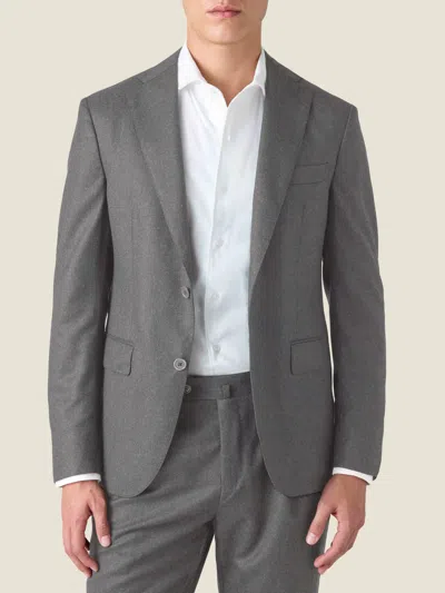Luca Faloni Wool Classic Blazer In Gray