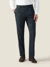 Luca Faloni Wool Classic Pleated Trousers In Gray