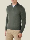 Luca Faloni Zip-up In Moss Green