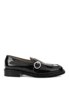 Luca Grossi Black Leather Moccasin In Black