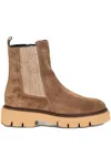 Luca Grossi Suede Chelsea Boots In Brown