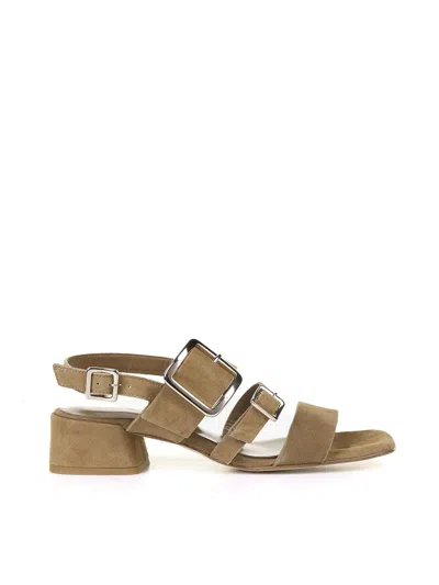 Luca Grossi Suede Sandal In Brown
