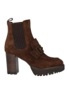 LUCA GROSSI LUCA GROSSI WOMAN ANKLE BOOTS BROWN SIZE 6 LEATHER