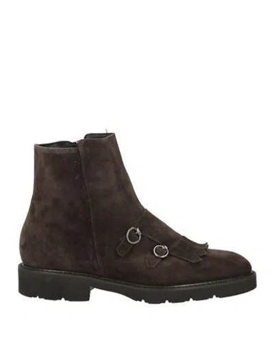 Luca Grossi Woman Ankle Boots Brown Size 8 Leather