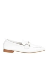 Luca Grossi Woman Loafers White Size 6 Leather