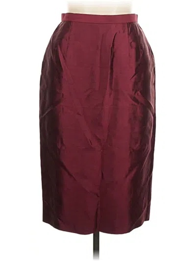 Pre-owned Luca Luca Formal Skirt In Burgundy