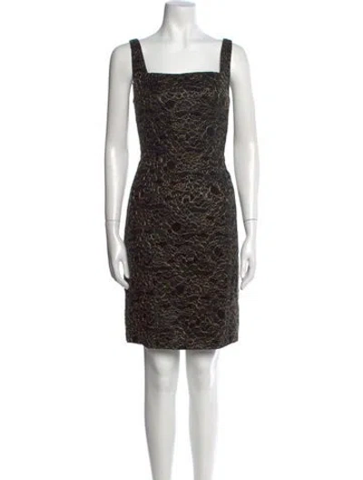 Pre-owned Luca Luca Printed Mini Dress In Black