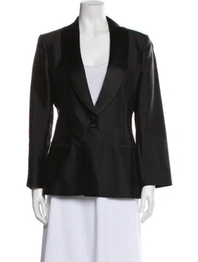 Pre-owned Luca Luca Silk Blazer In Black