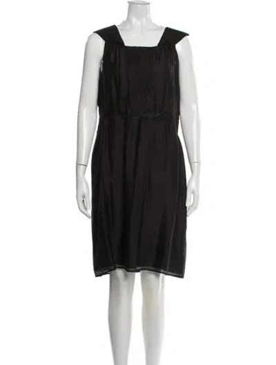 Pre-owned Luca Luca Silk Knee-length Dress In Gray