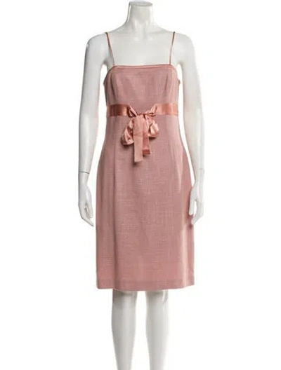 Pre-owned Luca Luca Silk Knee-length Dress In Pink