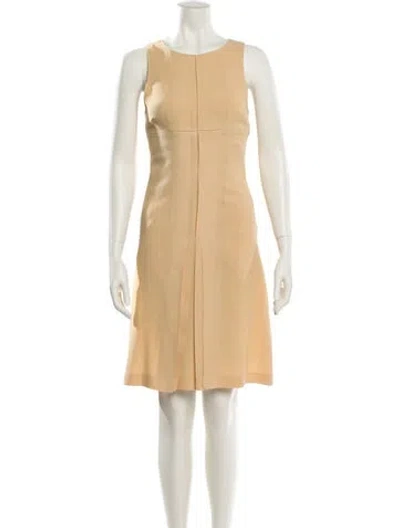 Pre-owned Luca Luca Silk Knee-length Dress In Yellow