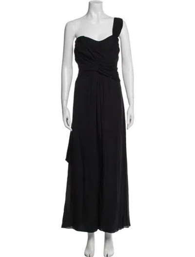 Pre-owned Luca Luca Silk Long Dress In Black