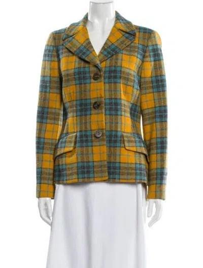 Pre-owned Luca Luca Vintage Late 1990's - Early 2000's Blazer In Yellow