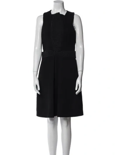 Pre-owned Luca Luca Virgin Wool Knee-length Dress In Black