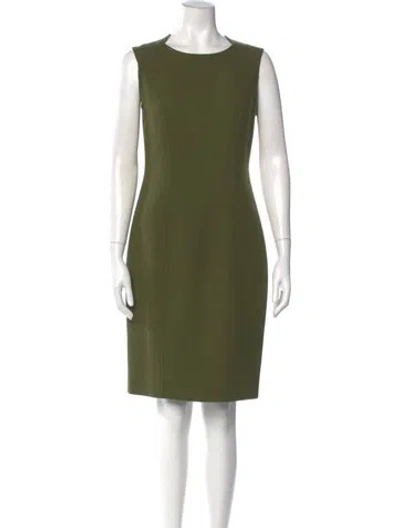 Pre-owned Luca Luca Virgin Wool Knee-length Dress In Green