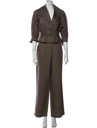 Pre-owned Luca Luca Virgin Wool Utility Jacket In Brown