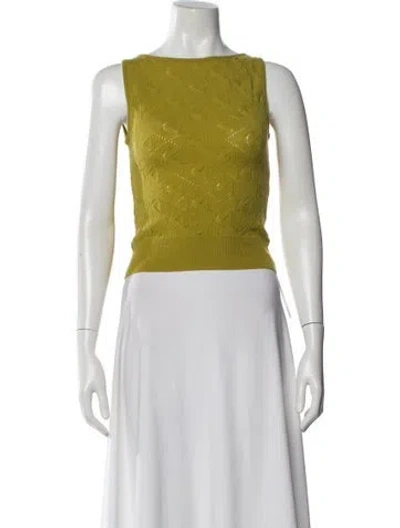 Pre-owned Luca Luca Wool Bateau Neckline Sweater In Green