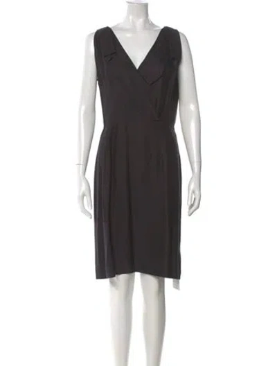 Pre-owned Luca Luca Wool Knee-length Dress In Gray