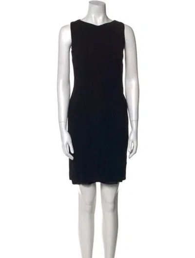 Pre-owned Luca Luca Wool Mini Dress In Black