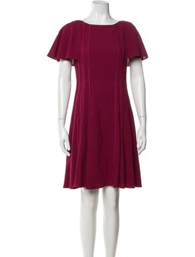 Pre-owned Luca Luca Wool Mini Dress In Burgundy