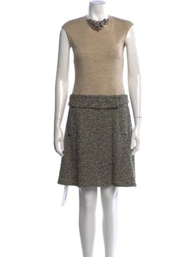 Pre-owned Luca Luca Wool Mini Dress In Gray