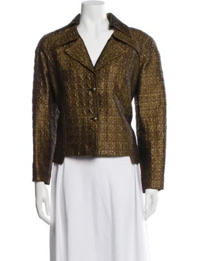 Pre-owned Luca Luca Wool Patterned Blazer In Brown