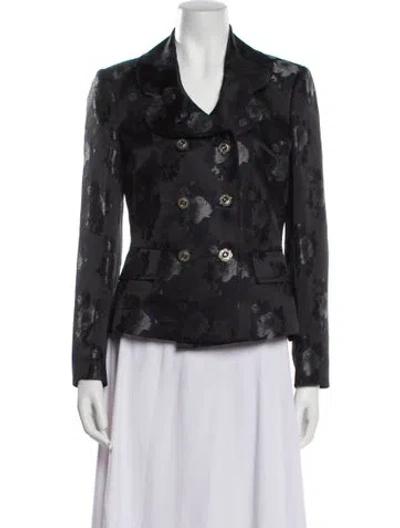 Pre-owned Luca Luca Wool Printed Jacket In Black