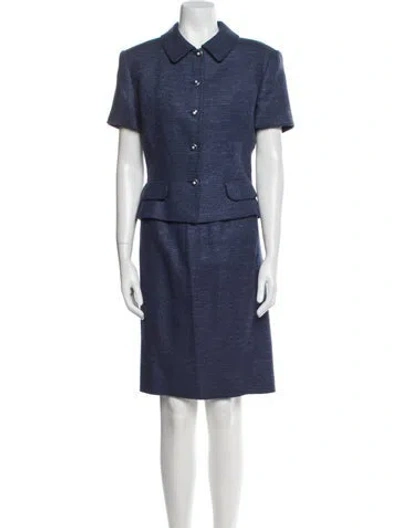 Pre-owned Luca Luca Wool Skirt Set In Blue