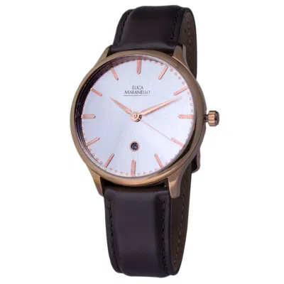 Luca Maranello Leather Men's Watch In Brown