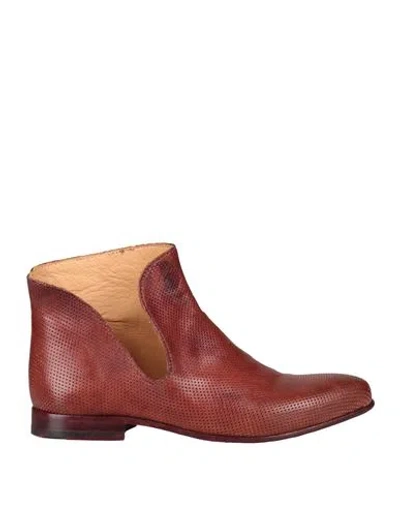 Luca Sepe Woman Ankle Boots Tan Size 6.5 Leather In Brown
