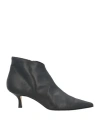 Luca Valentini Woman Ankle Boots Black Size 10 Soft Leather