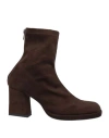 Luca Valentini Woman Ankle Boots Dark Brown Size 7.5 Leather