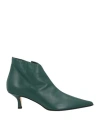 Luca Valentini Woman Ankle Boots Green Size 8 Soft Leather In Green