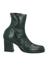 Luca Valentini Woman Ankle Boots Green Size 8 Textile Fibers