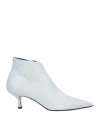 Luca Valentini Woman Ankle Boots Light Grey Size 8 Soft Leather