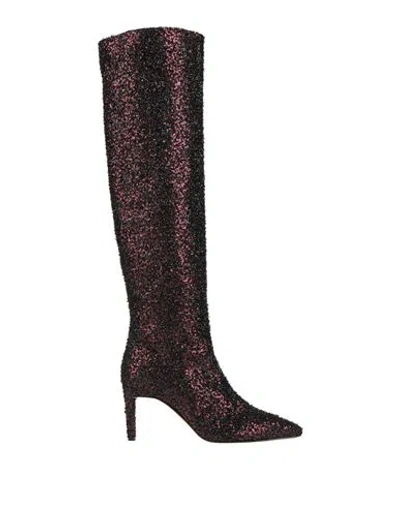 Luca Valentini Woman Boot Burgundy Size 8 Textile Fibers In Red