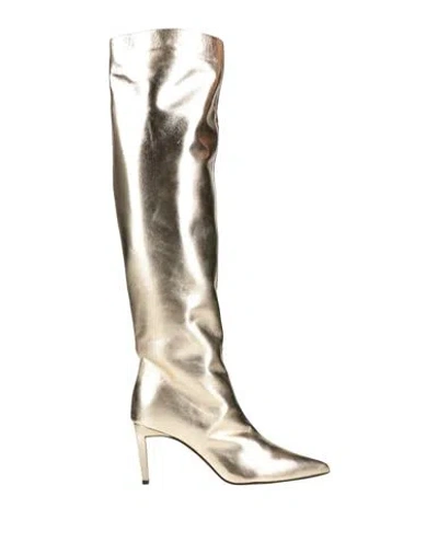 Luca Valentini Woman Boot Platinum Size 8 Leather In Grey