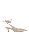 Luca Valentini Woman Pumps Beige Size 5 Soft Leather In Beige