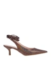 Luca Valentini Woman Pumps Dark Purple Size 5 Soft Leather