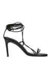 Luca Valentini Woman Sandals Black Size 9 Soft Leather In Black