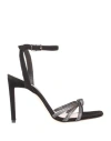 Luca Valentini Woman Sandals Black Size 5 Soft Leather