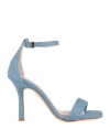 Luca Valentini Woman Sandals Light Blue Size 5 Soft Leather In Blue